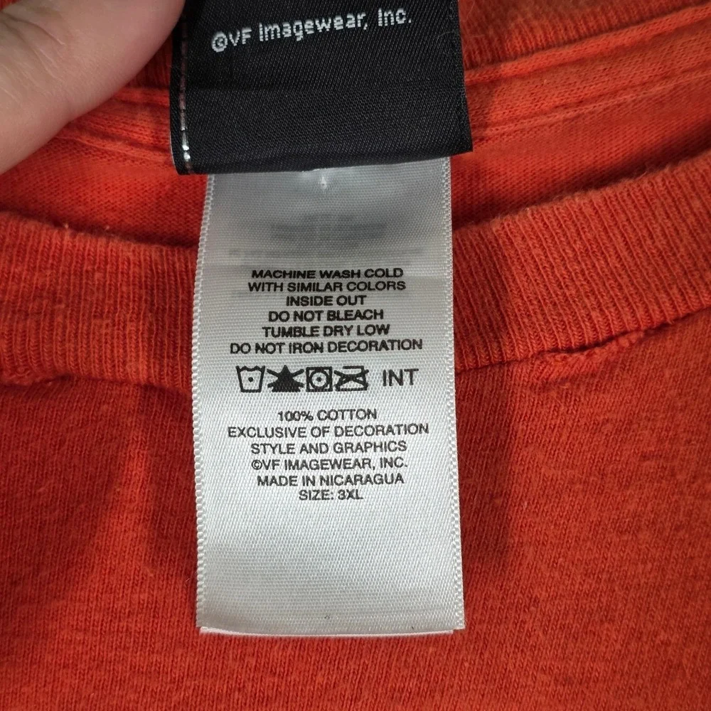 2013 Harley Davidson T-Shirt Bar Shield Logo Mason City Iowa‎ Graphic Orange 3XL